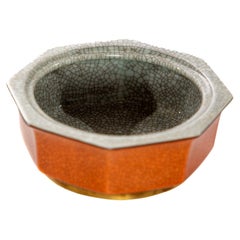 Red Royal Copenhagen Small Octagonal Dish, Circa 1925