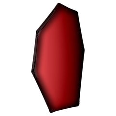 Miroir mural sculptural en rubis rouge Tafla C2 de Zieta