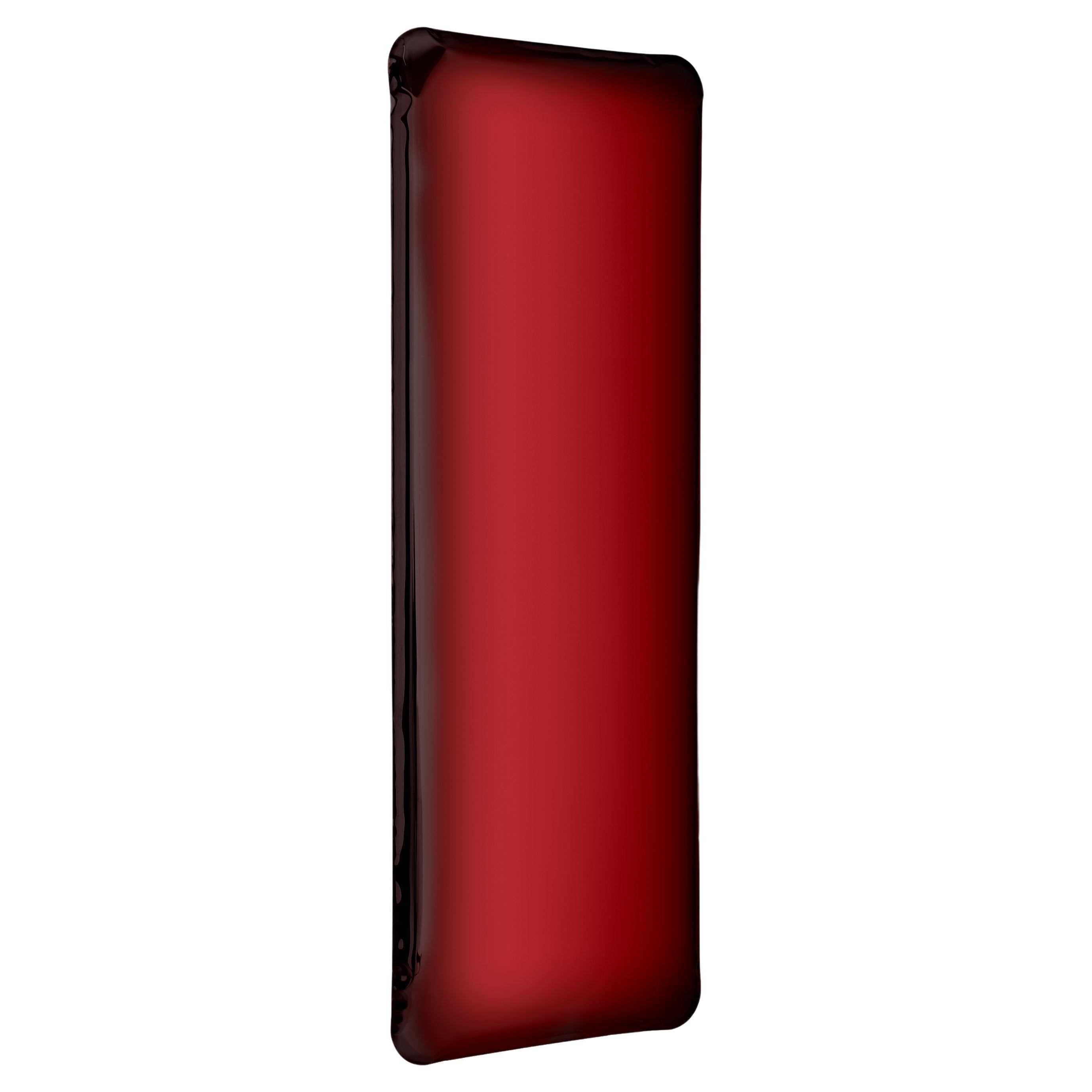 Red Rubin Tafla Q1 Sculptural Wall Mirror by Zieta For Sale
