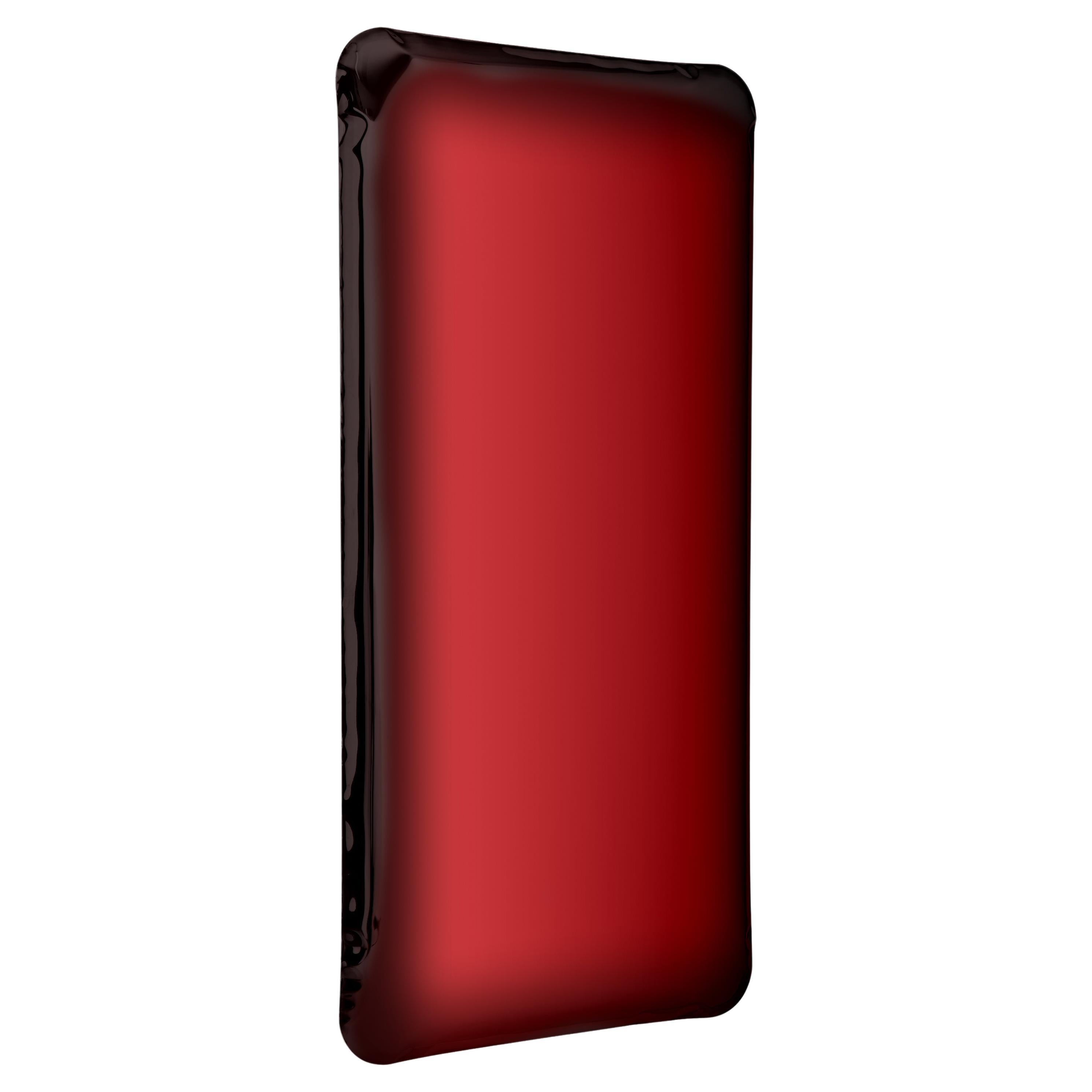Red Rubin Tafla Q2 Sculptural Wall Mirror by Zieta For Sale