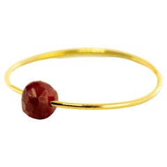 Red Ruby 18 Karat Yellow Gold Planet Beaded Boho Chic Band Ring Intini Jewels