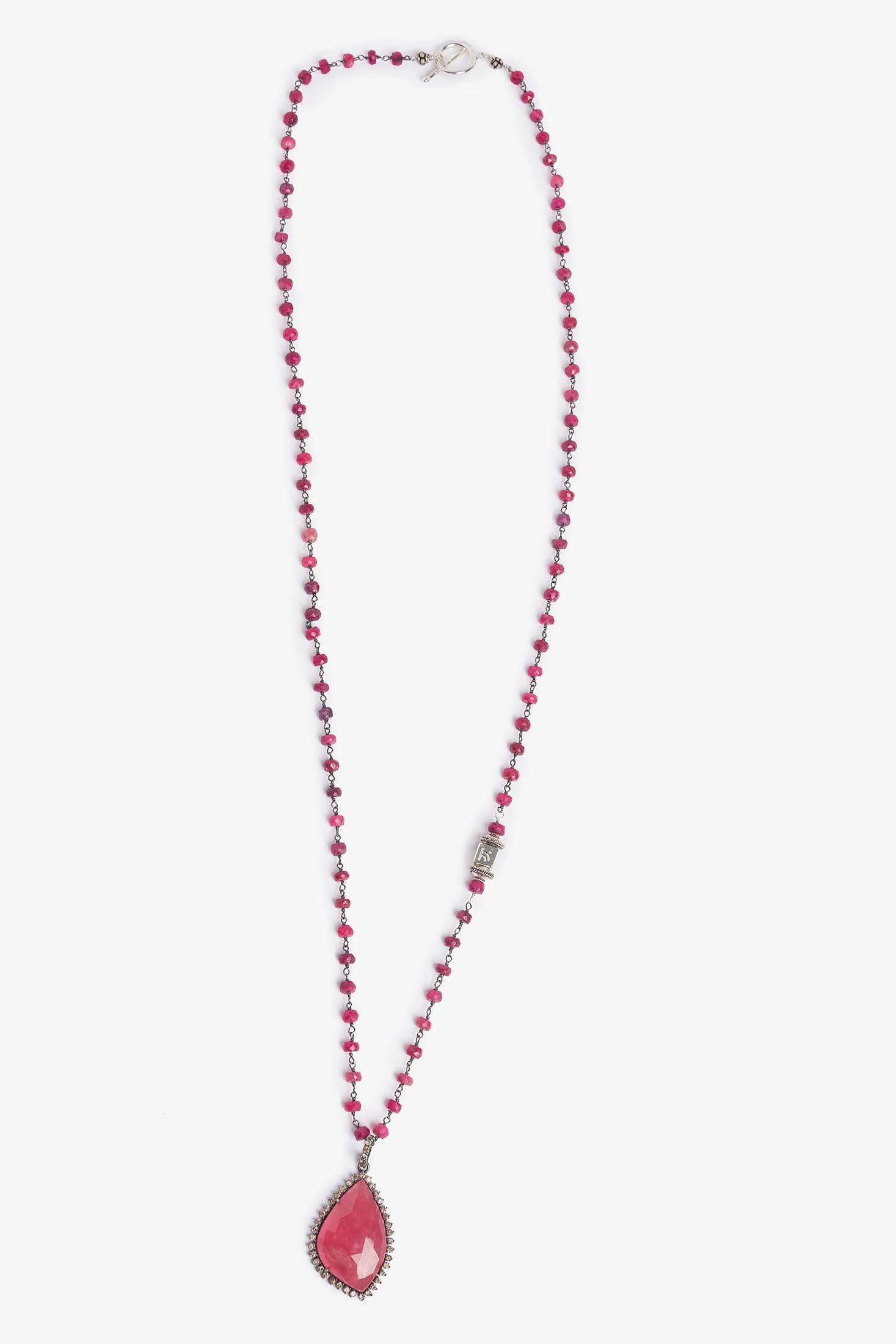 Artisan Red Ruby Asmara Necklace For Sale
