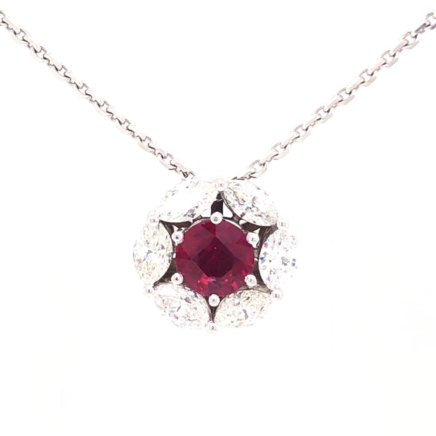 diamond pendant necklace white gold