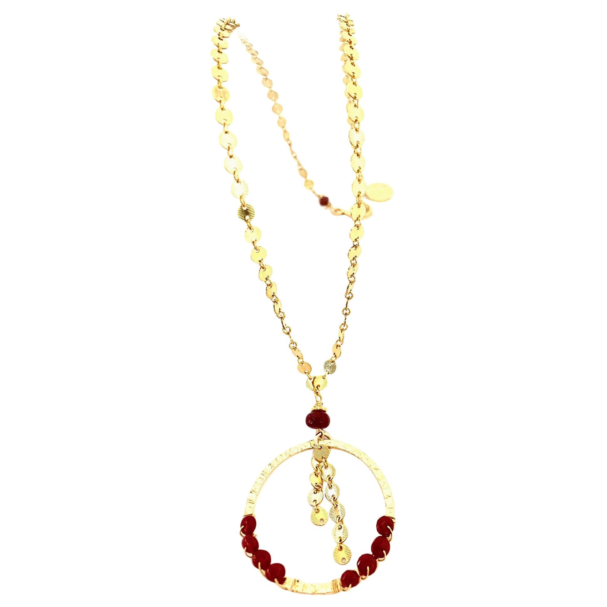 Red Ruby I Love You Necklace For Sale