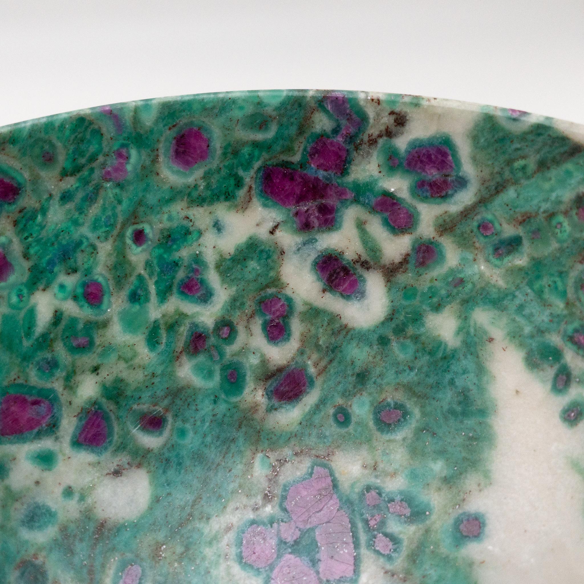 Ruby in fuchsite bowl, 6