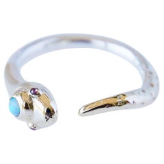 Snake Ring Ruby Opal
