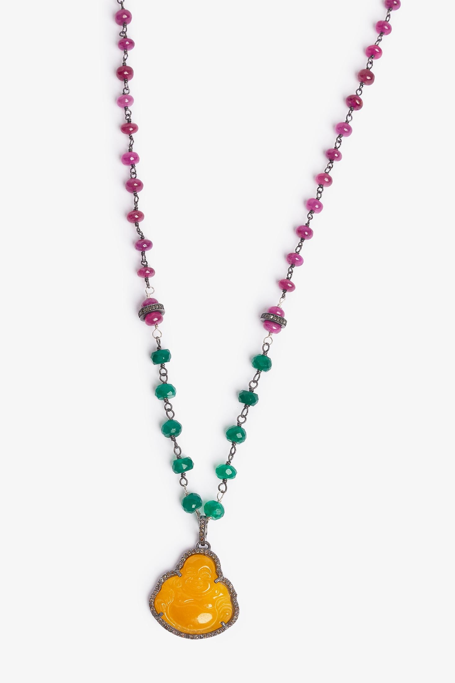 Story Behind the Jewelry
Bali is filled with vibrant colors.  Three colors that were prominent in flowers, ceremonies, and art are yellow, red, and green.  What do all three colors have in common?  They all represent happiness in the Indonesian