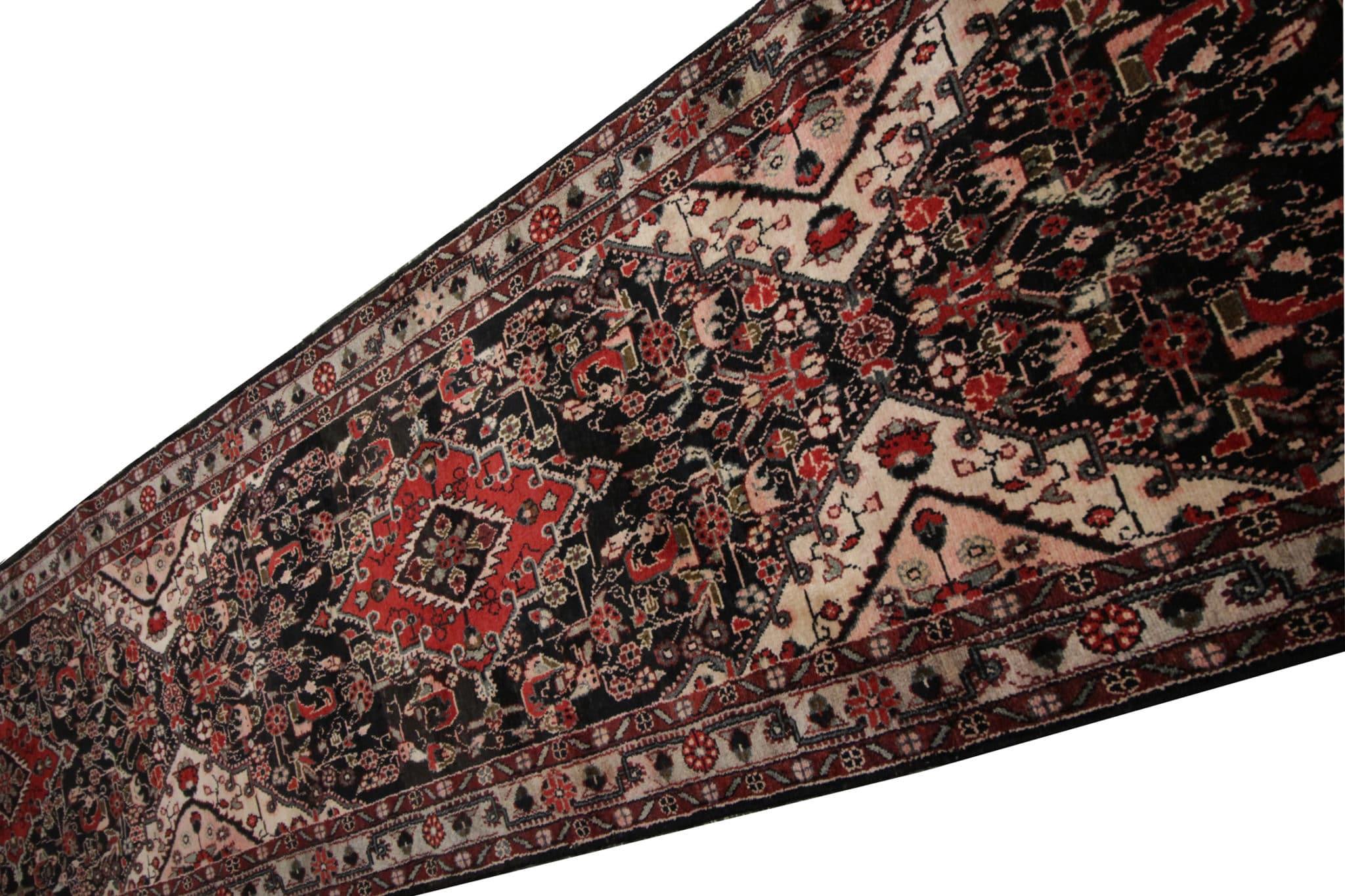 Persian Red Runner Rug, Several Medallion Vintage Wool Traditional Stair Runner For Sale
