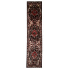 Red Runner Rug, Several Medallion Vintage Wool Traditional Stair Runner