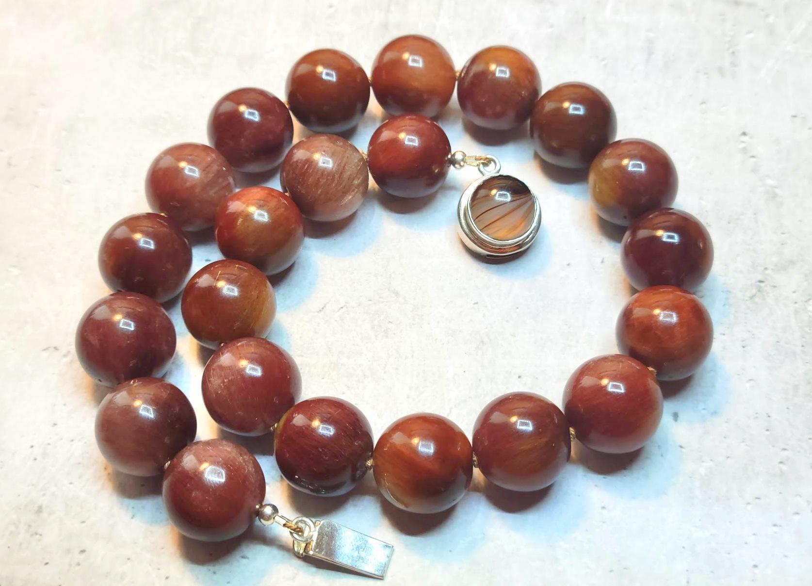 Red Rutilated Quartz Necklace 3