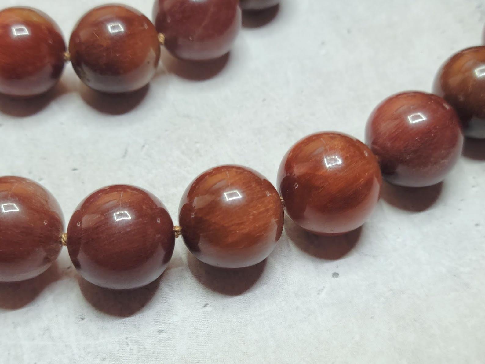 Red Rutilated Quartz Necklace In New Condition In Chesterland, OH