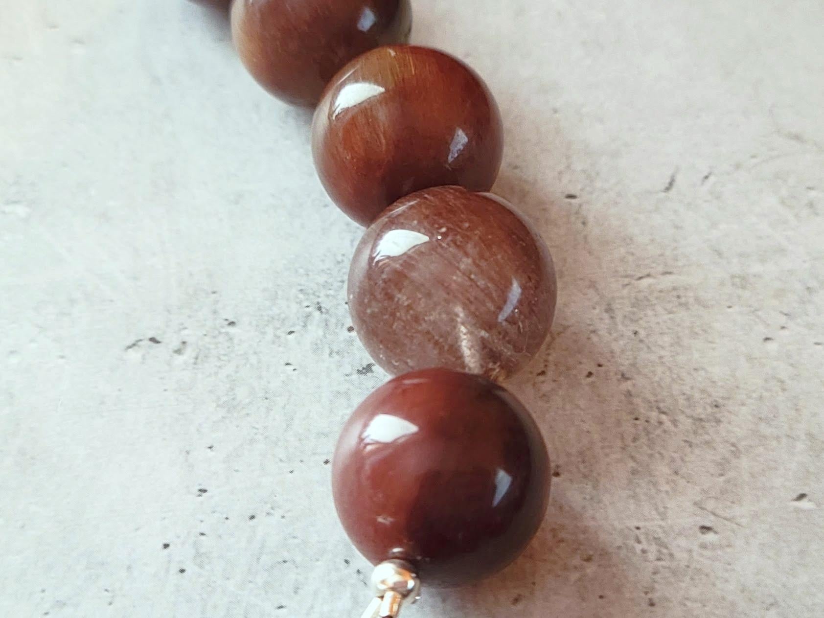 Red Rutilated Quartz Necklace 1