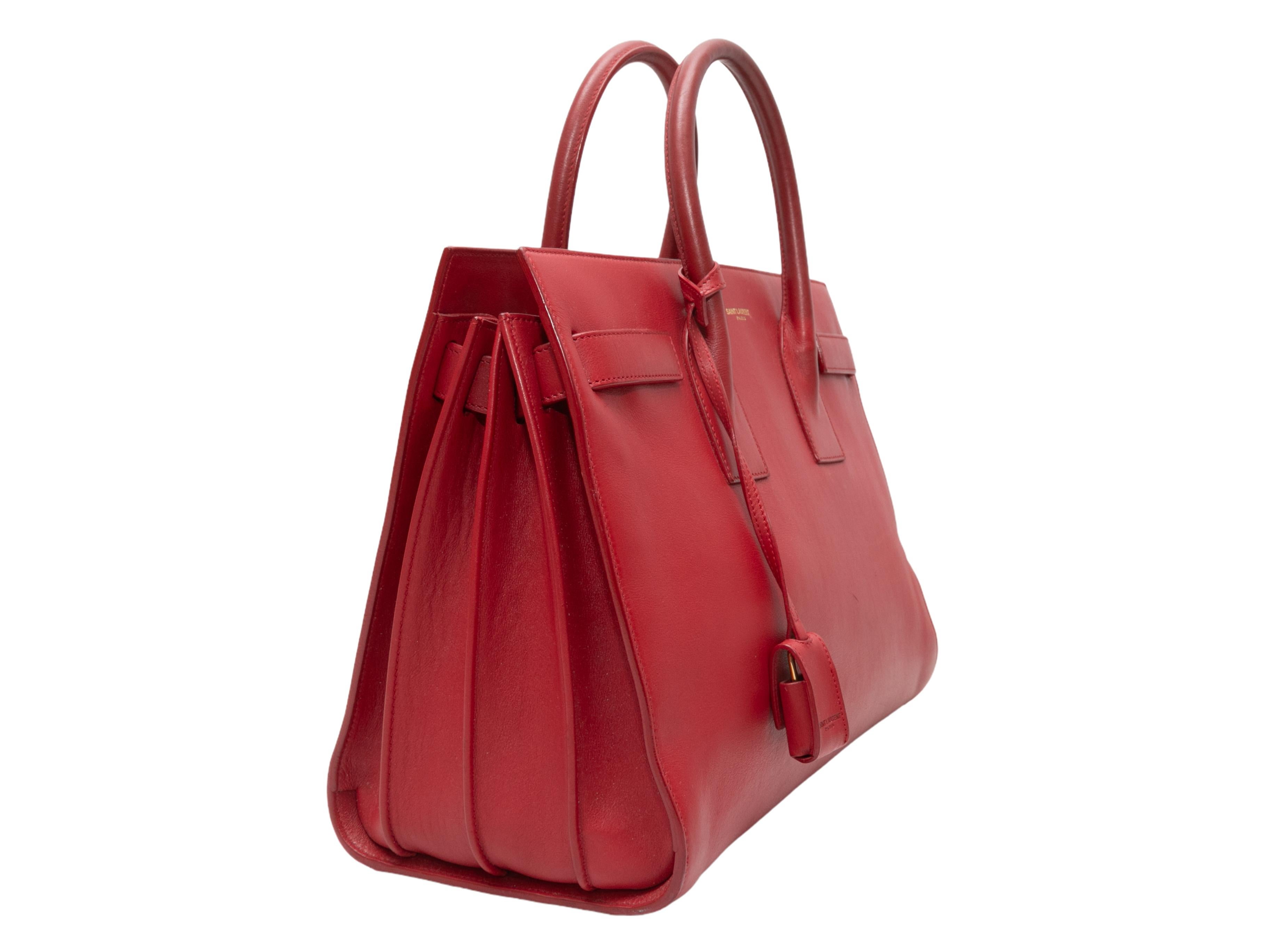Red Saint Laurent Small 2014 Sac du Jour Bag In Good Condition In New York, NY