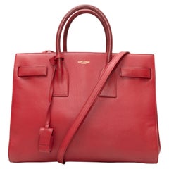 Red Saint Laurent Small 2014 Sac du Jour Bag