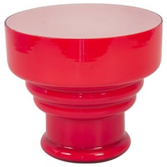 Red Scandinavian Hooped Glass Bowl