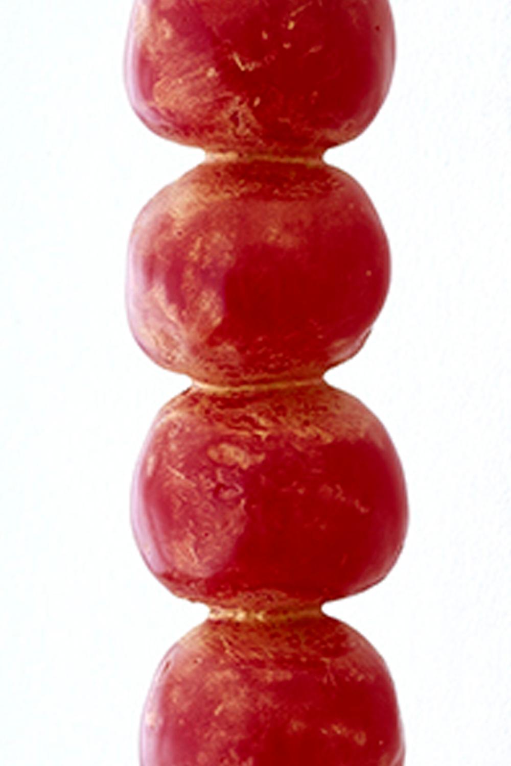 English Red Sculptural Candlestick by Margit Wittig