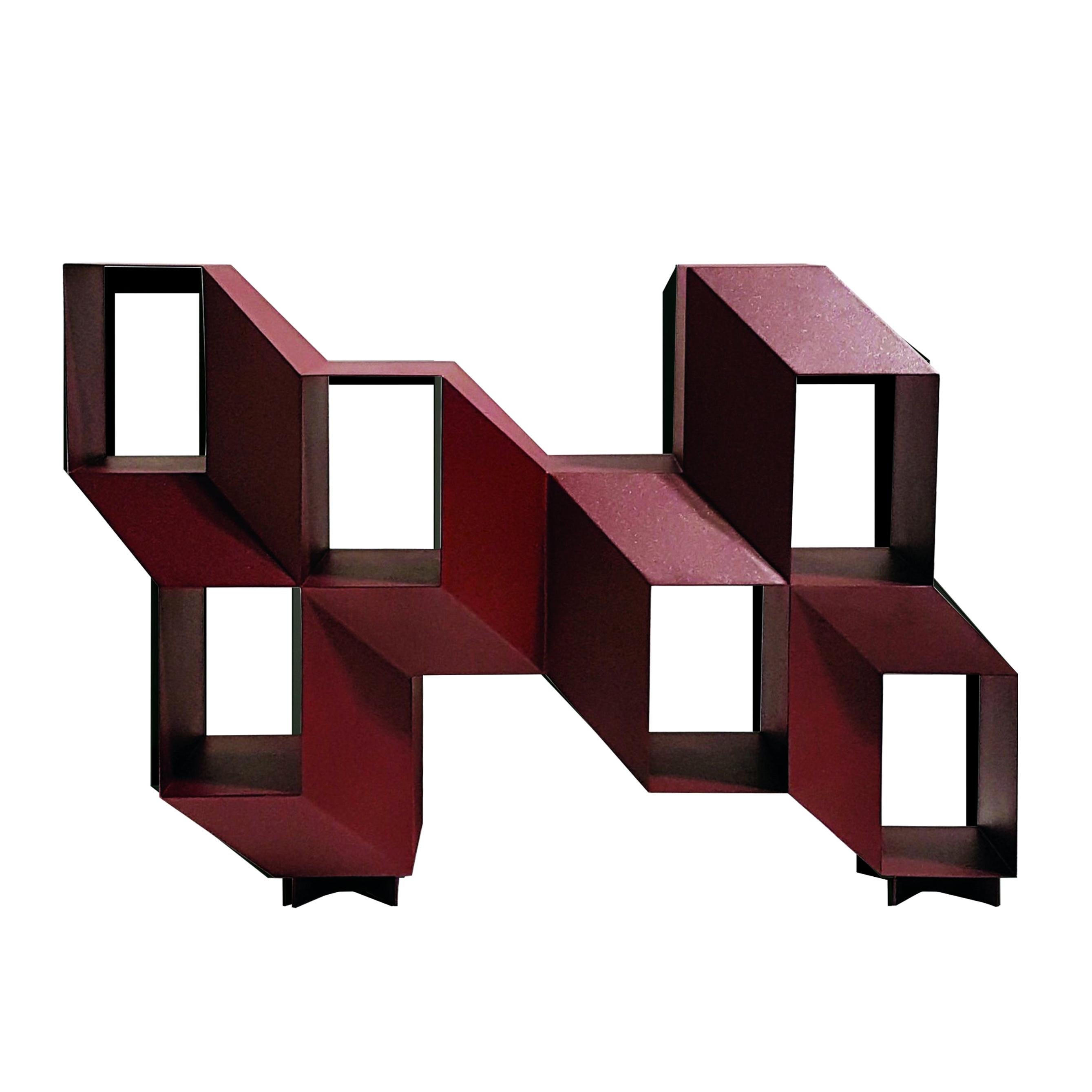 Red Sculptural "Rocky" Credenza, Charles Kalpakian