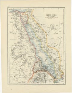 Red Sea Map by W. & A.K. Johnston, Edinburgh & London, c.1895
