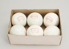 Red Seal Hockey Balls, Set of Six.