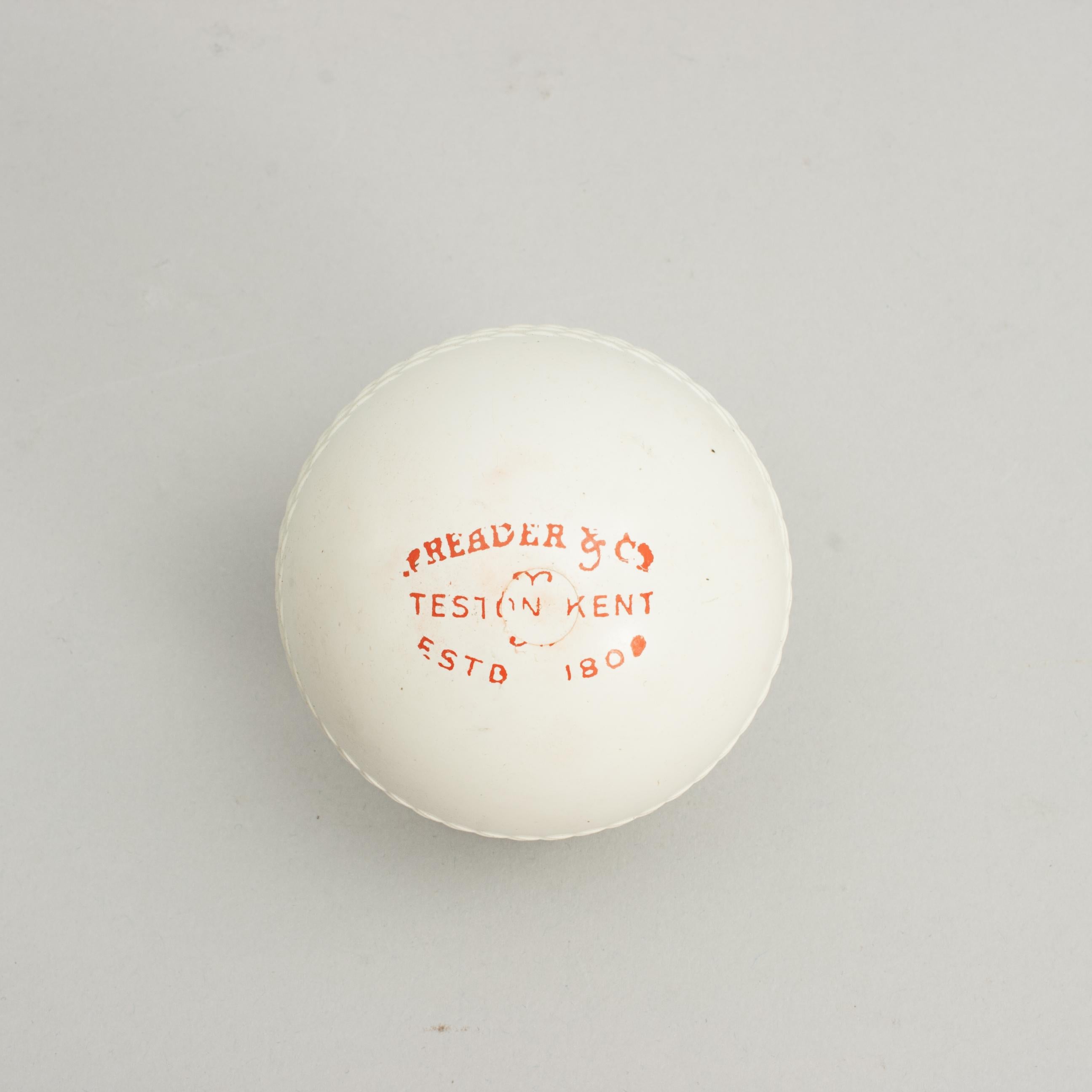 Mid-20th Century Red Seal Hockey Balls, Set of Six. For Sale