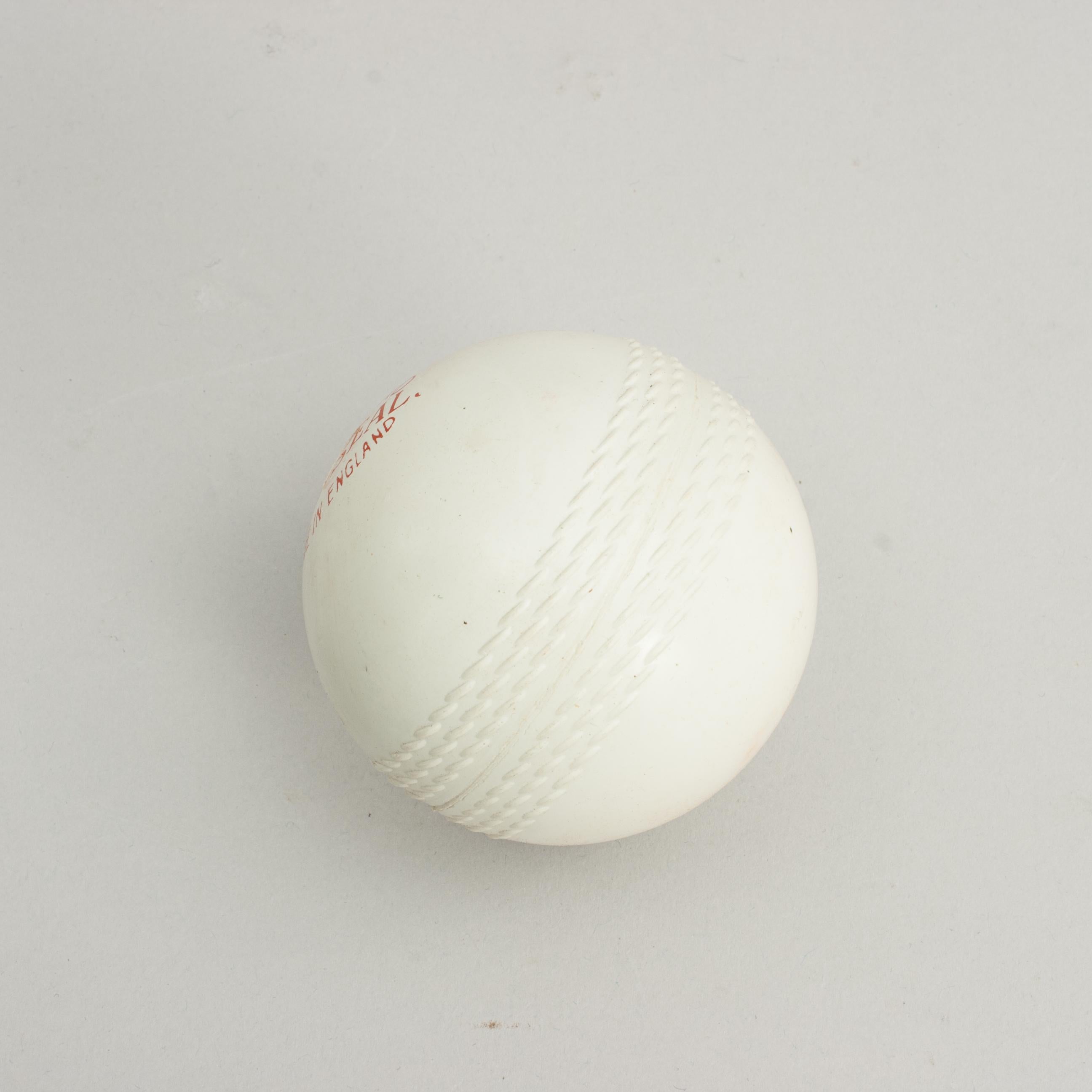 Rubber Red Seal Hockey Balls, Set of Six. For Sale