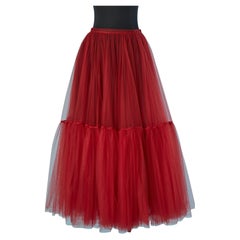 Gonna rossa trasparente in tulle stile sottoveste CHRISTIAN DIOR