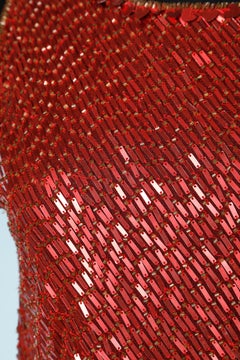 Red sequin tank top Luisa Spagnoli
