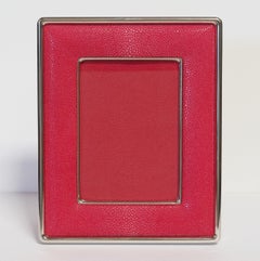 Red Shagreen Photo Frame by Fabio Ltd