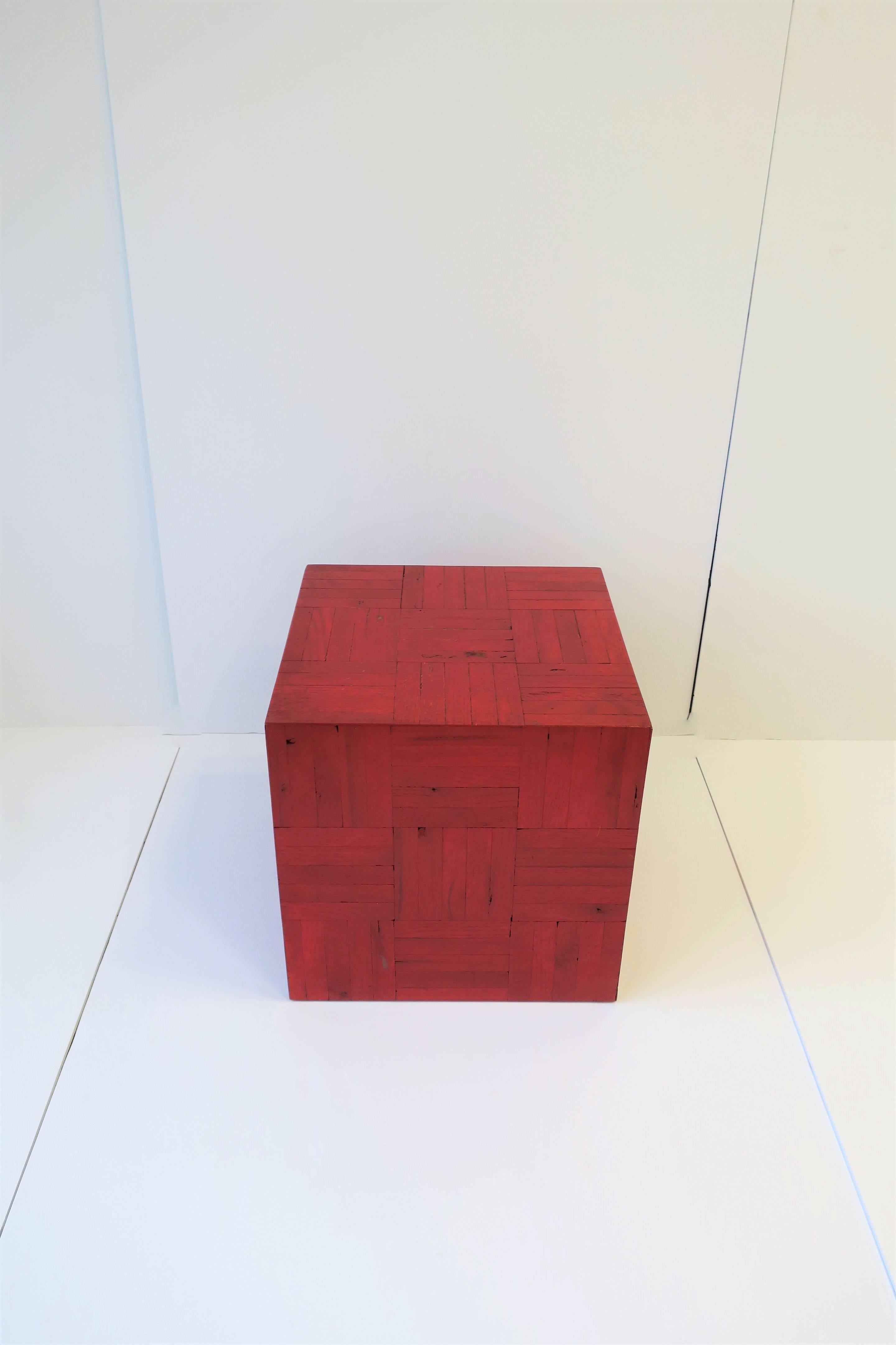 Rustic Red Side or End Table