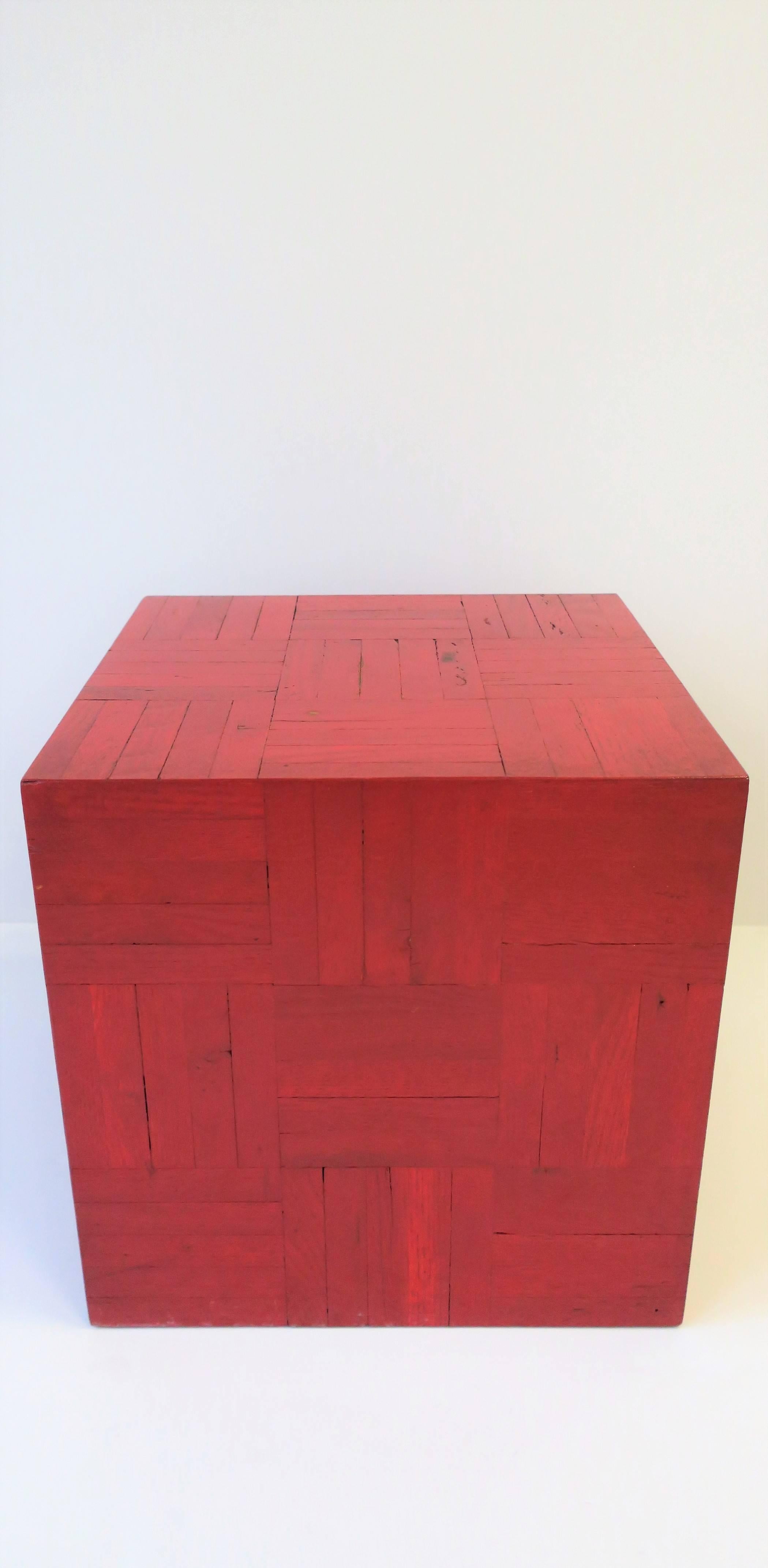 Red Side or End Table 1