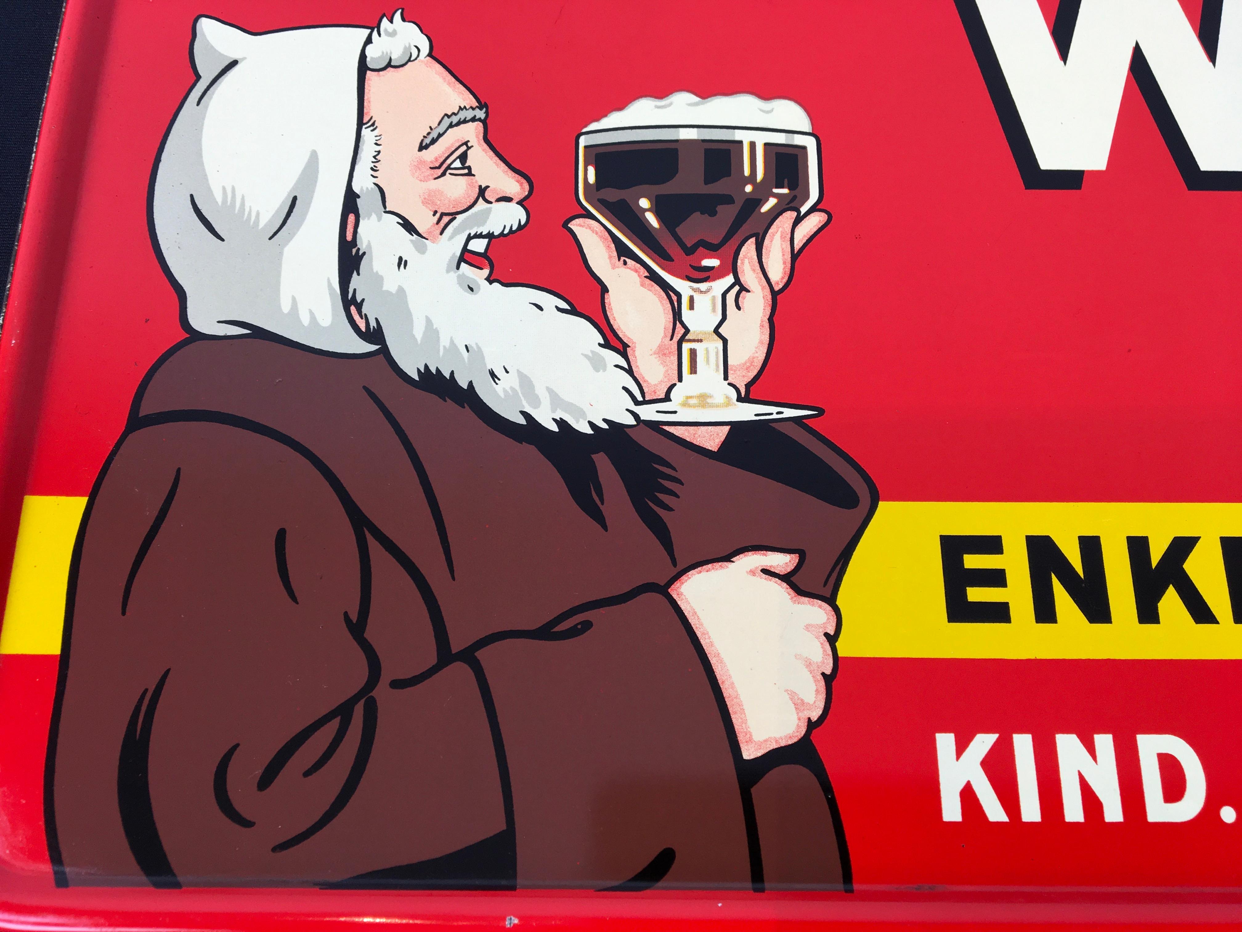 Belge Panneau rouge belge Beer Witkap Pater 1956 en vente