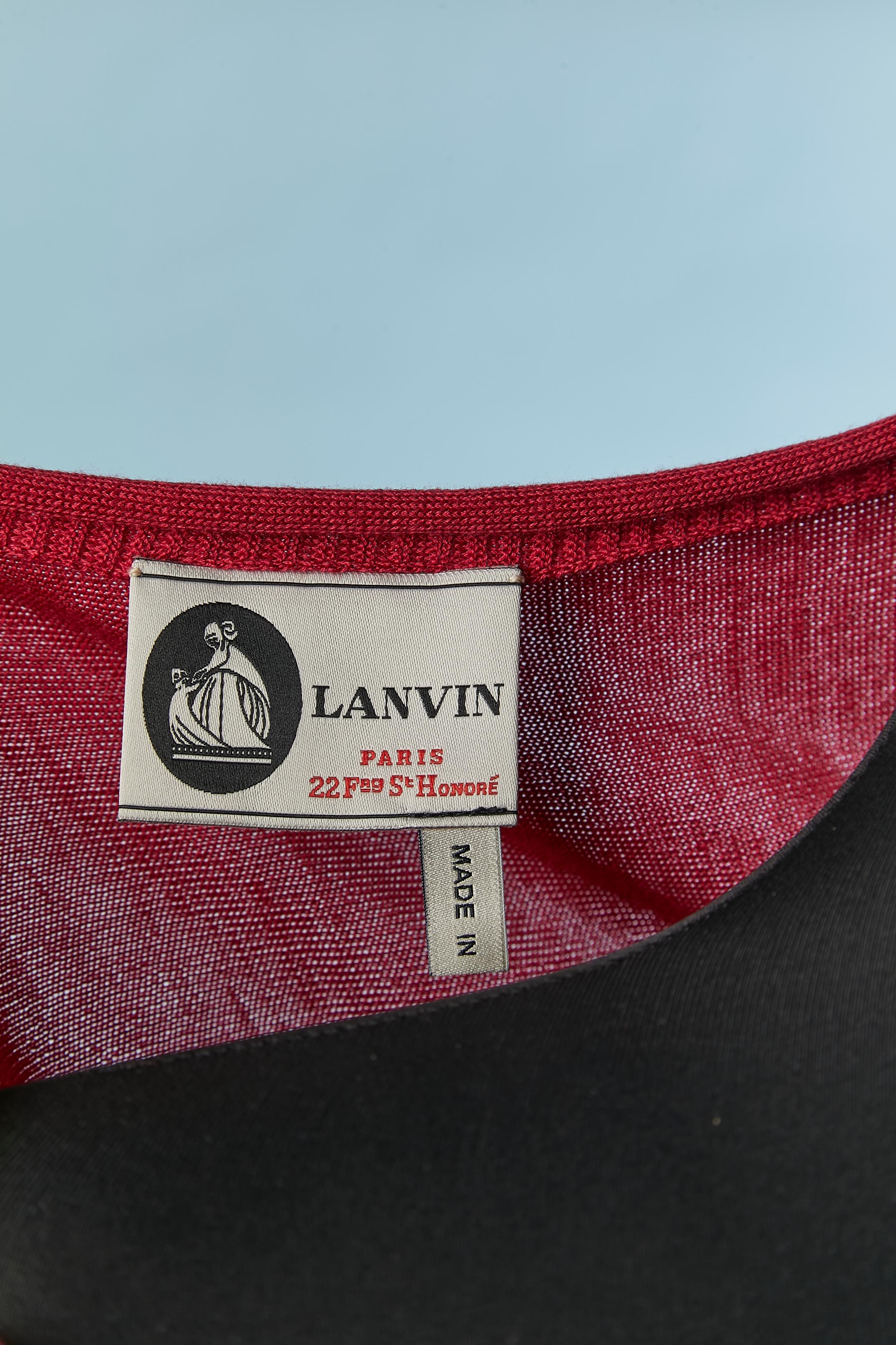 Ärmelloser Pullover Lanvin aus roter Seide und Baumwolle von Alber Elbaz  im Angebot 2