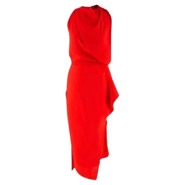 Tom Ford for Gucci F/W 2003 Ruby Red Corset Belt Silk Dress It. 40 - 4 ...