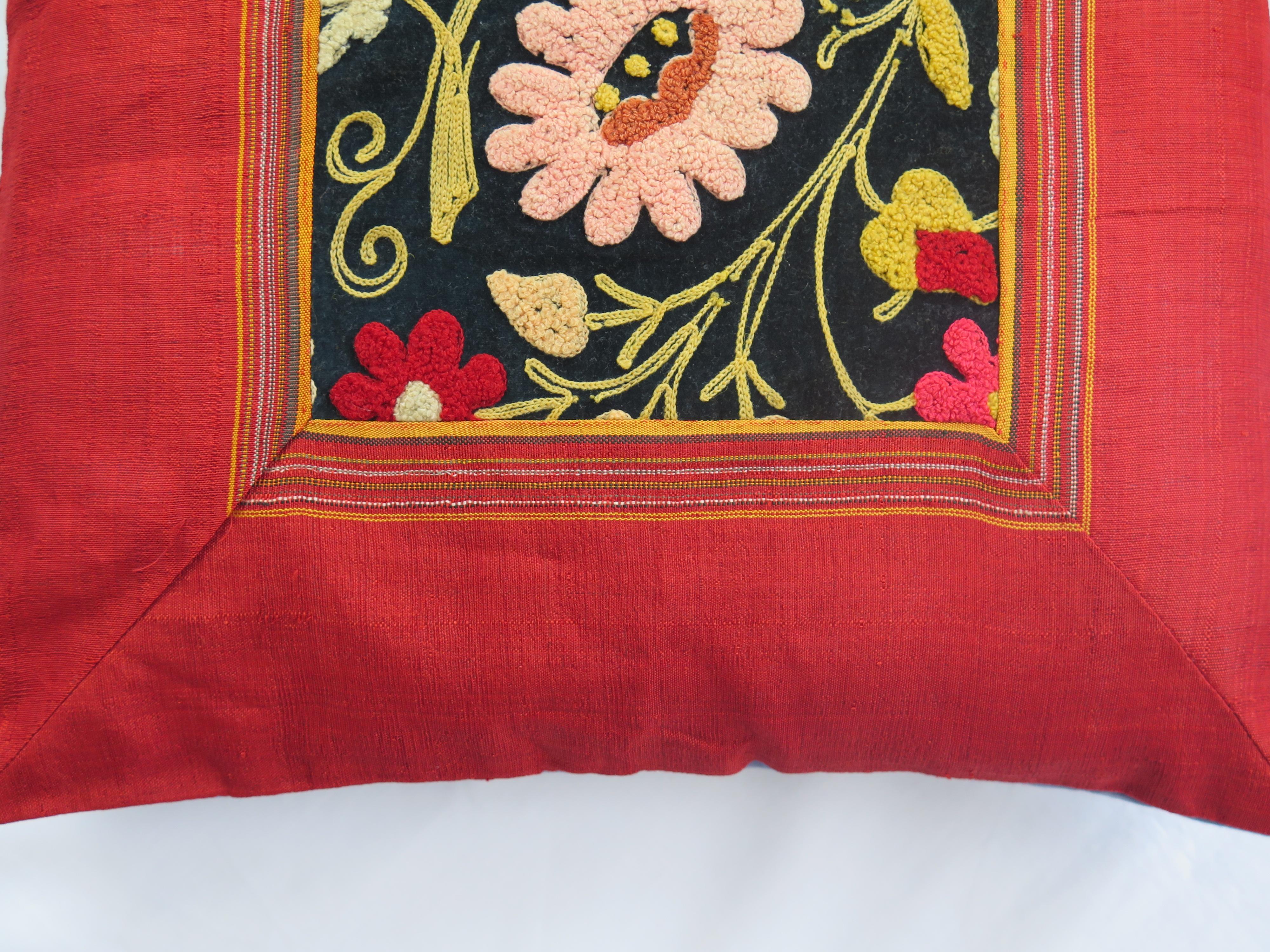 Art Nouveau Cushion or Pillow hand Embroidered, Circa 1900 For Sale 1