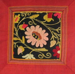 Art Nouveau Cushion or Pillow hand Embroidered, Circa 1900