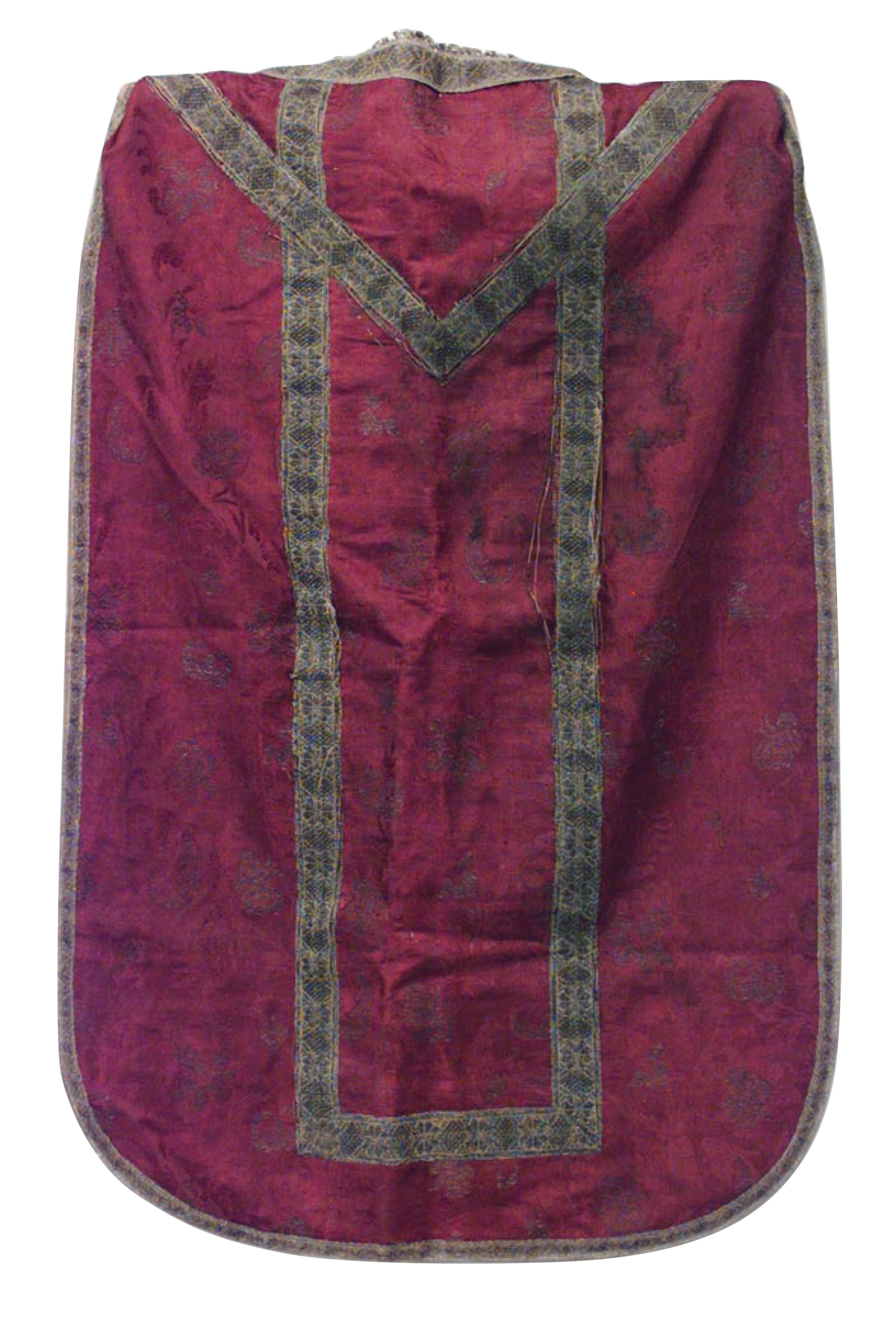Renaissance Chasuble en damas de soie rouge en vente