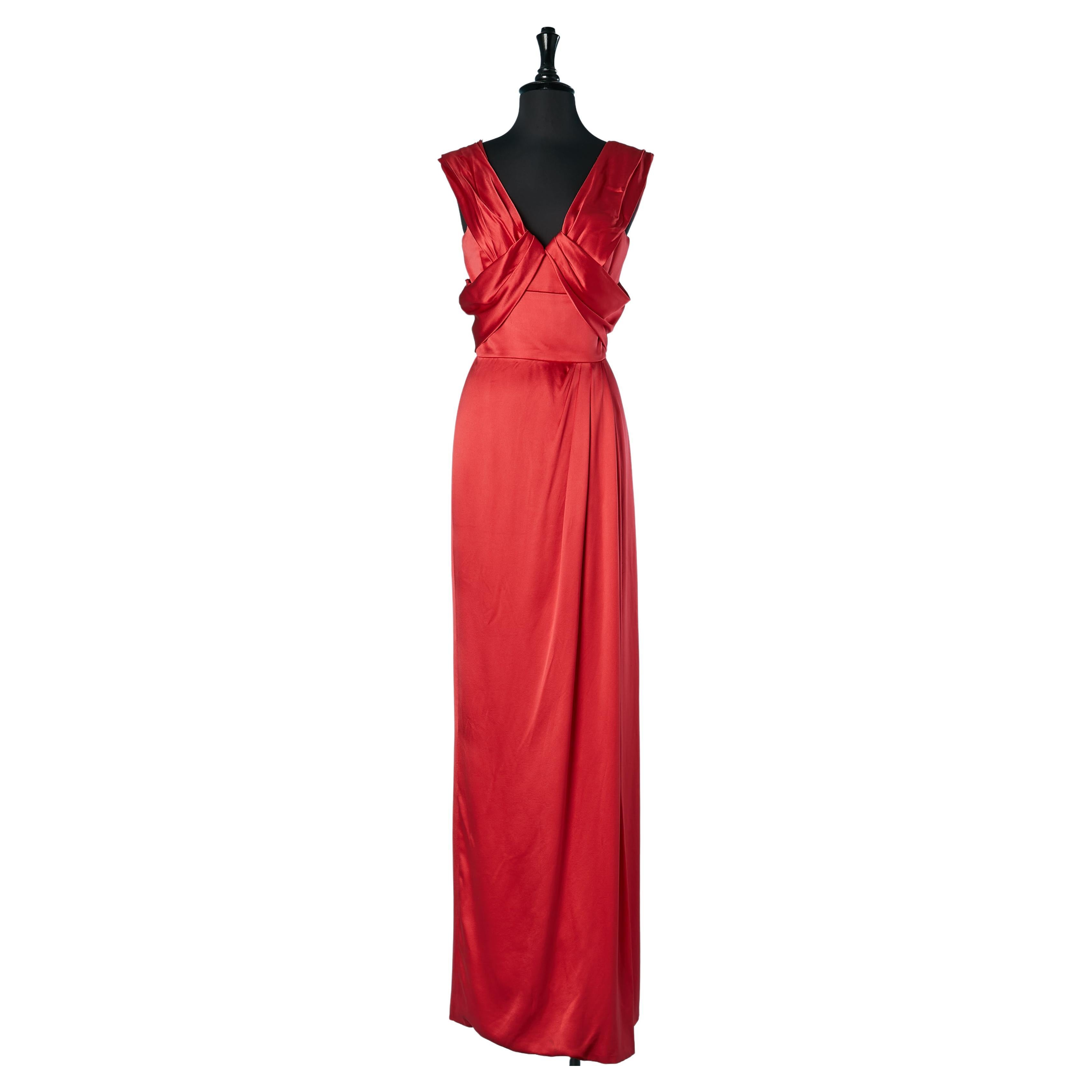 Vestido de noche de seda roja J MENDEL en venta