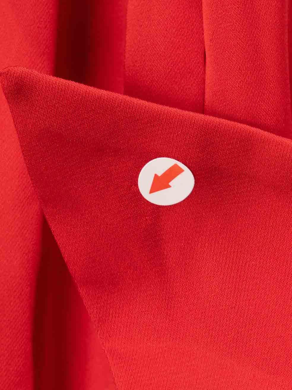 Red Silk Halterneck Maxi Dress Size XS 6