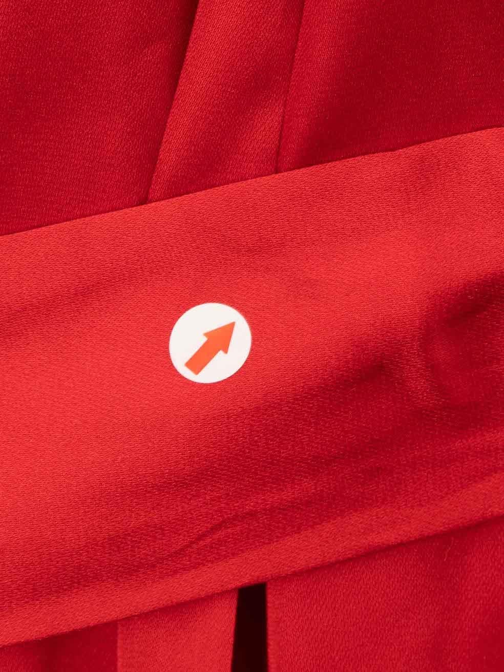 Red Silk Halterneck Maxi Dress Size XS 5