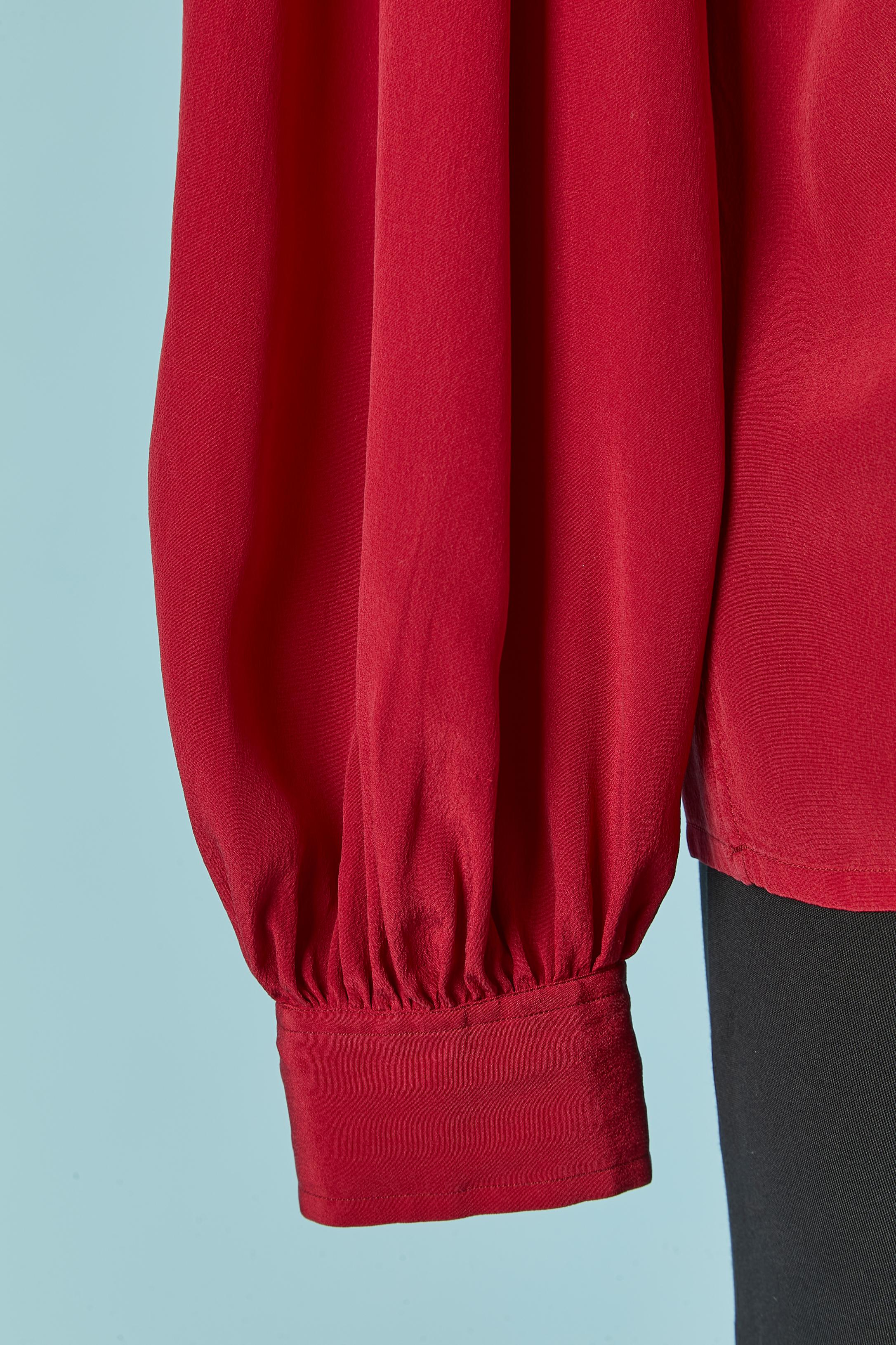 Women's Red silk shirt Saint Laurent Rive Gauche For Sale