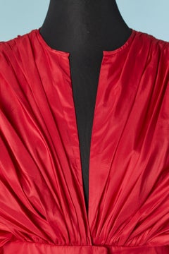 Abito da sera in taffetà di seta rossa BRUCE OLDFIELD