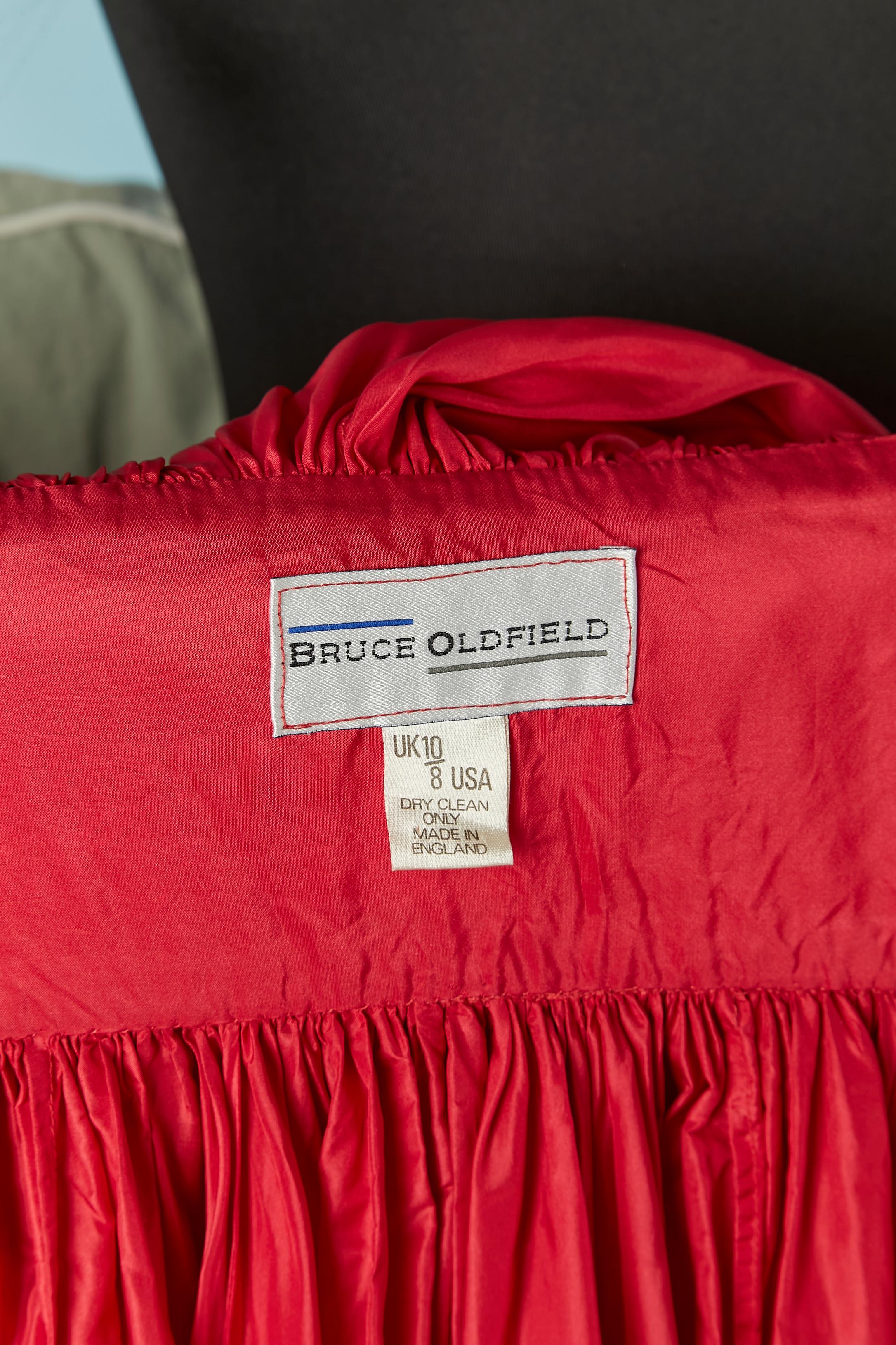 Rotes Abendkleid aus Seidentaft BRUCE OLDFIELD im Angebot 5