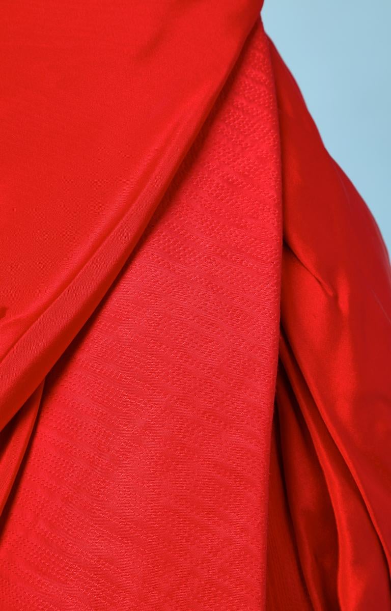Red silk vintage dress Atelier Versace at 1stDibs