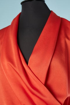 Red silky short jumpsuit Lanvin by Alber Elbaz SS 2013