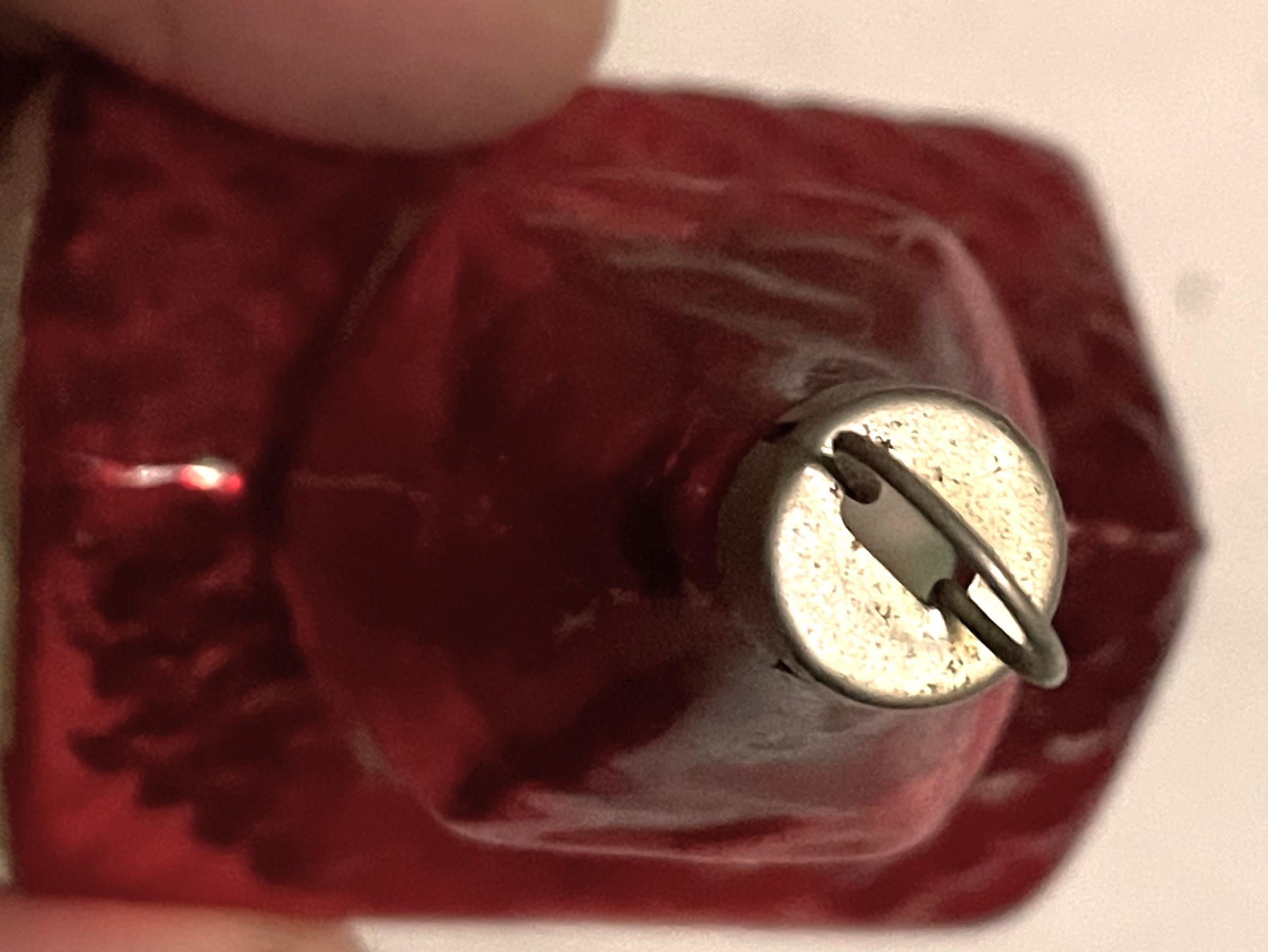 Ornamenti per l'albero di Natale della chiesa in vetro soffiato rosso e argento Mercury, lotto di 3 pezzi in vendita 5