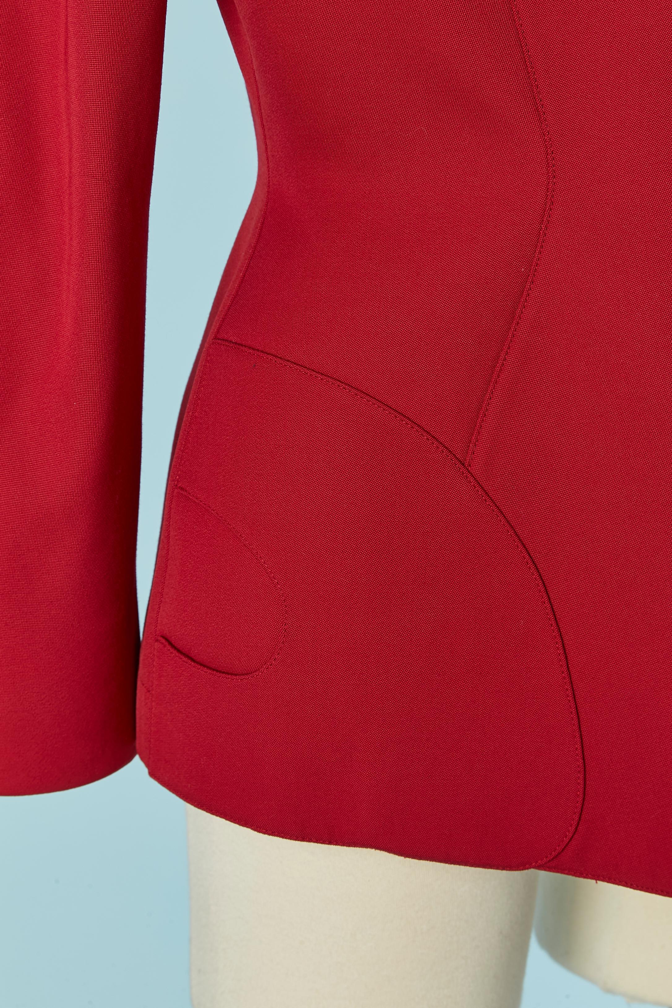 Giacca rossa monopetto Thierry Mugler In condizioni ottime in vendita a Saint-Ouen-Sur-Seine, FR