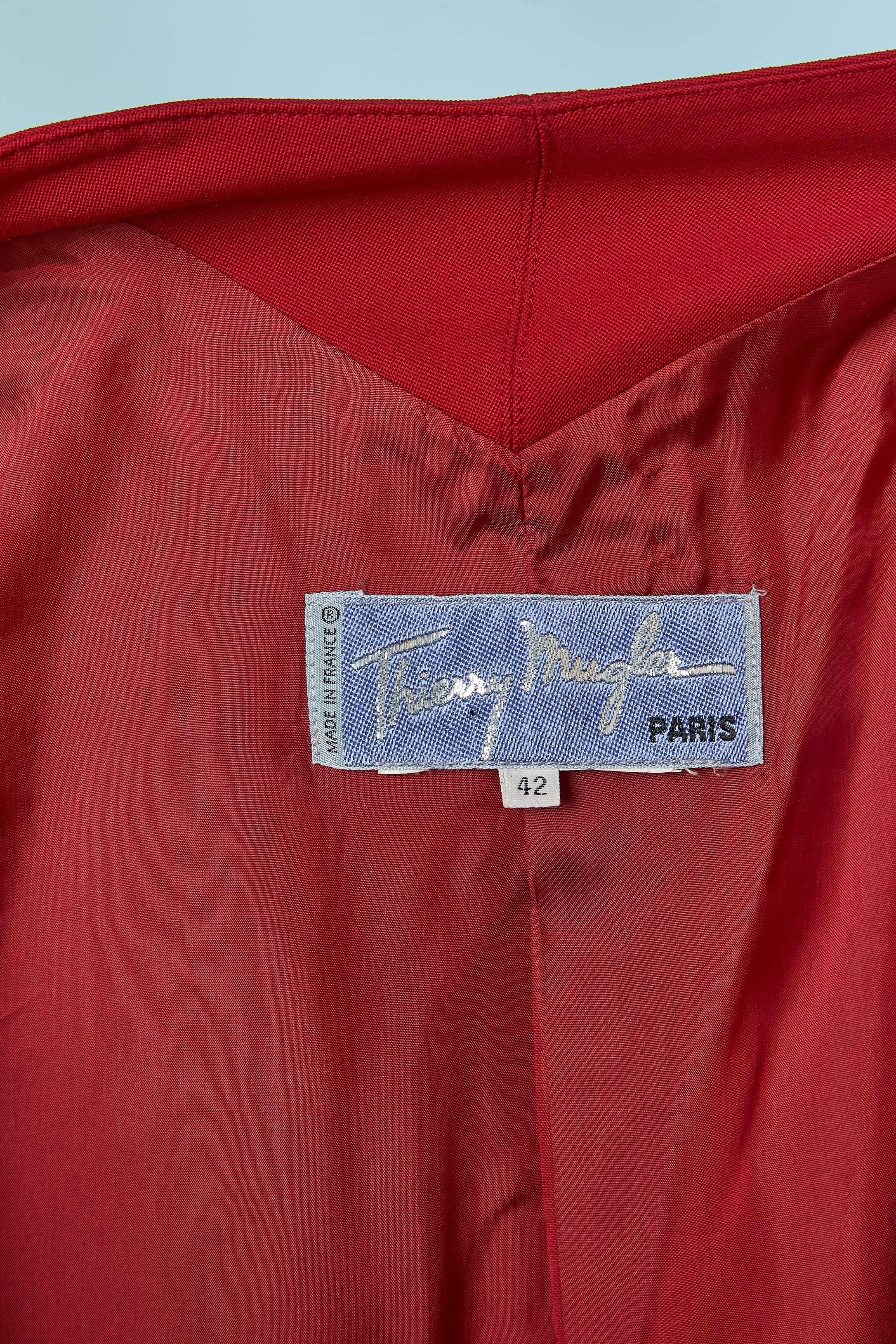 Giacca rossa monopetto Thierry Mugler in vendita 2