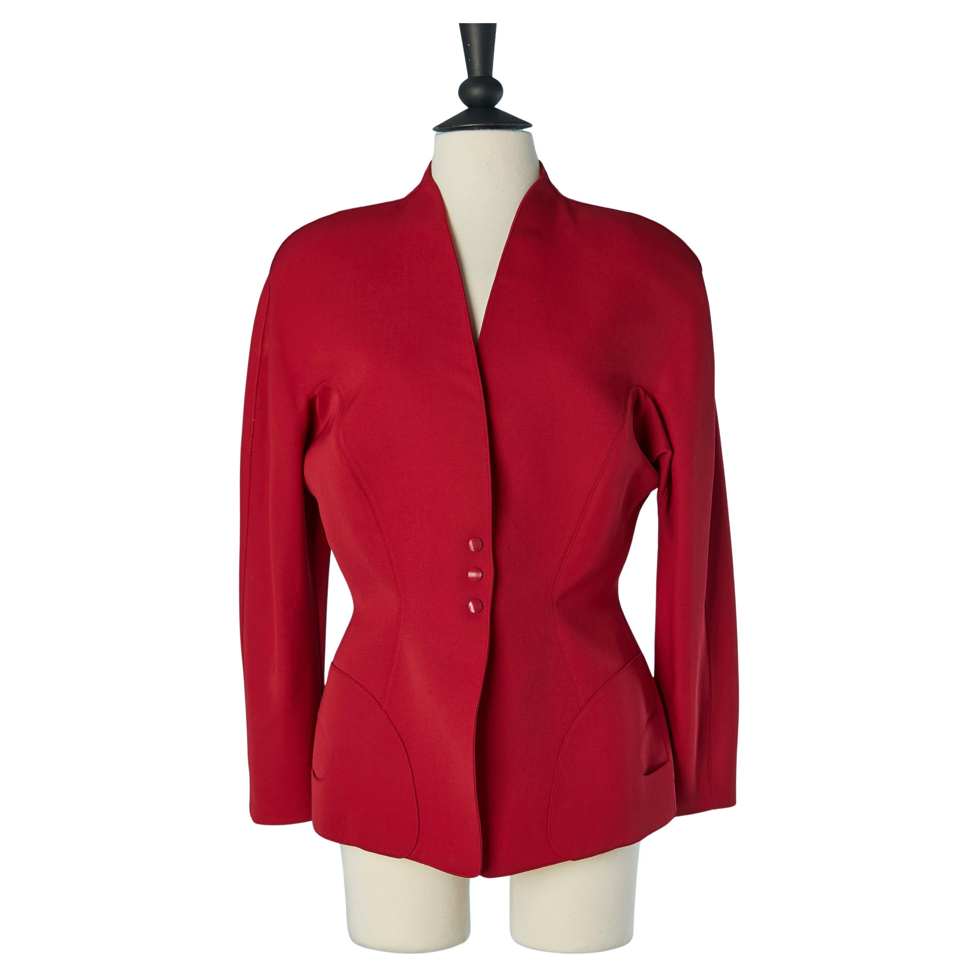 Giacca rossa monopetto Thierry Mugler