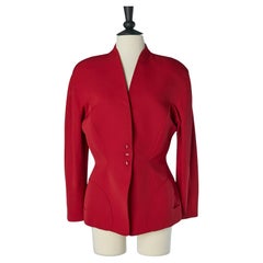 Rote einreihige Jacke THIERRY MUGLER