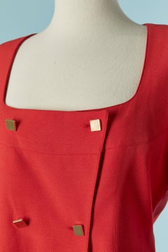 Red skirt suit with double breasted jacket MONTANA